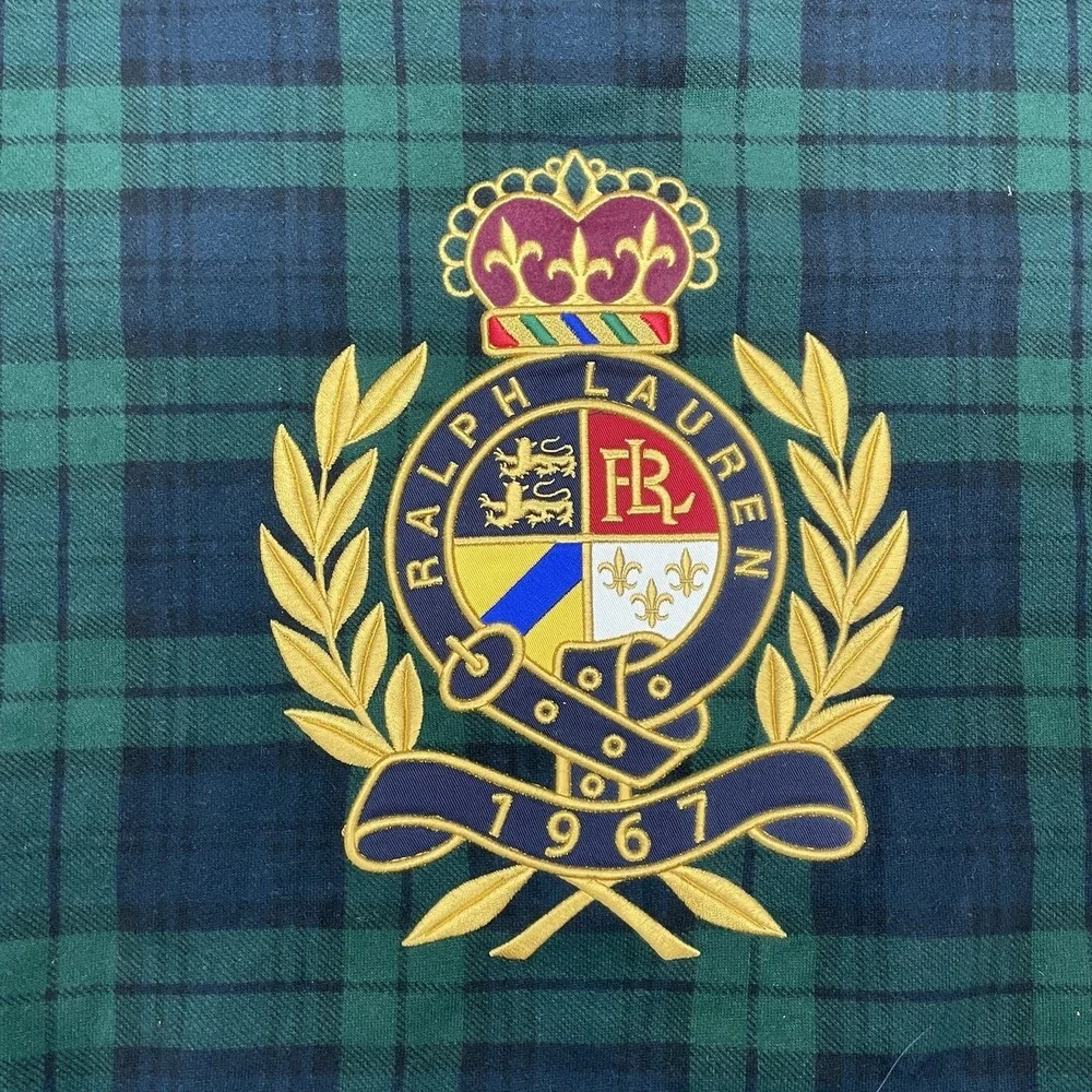 Polo Ralph Lauren Tartan Plaid Crest Crewneck Sweatshirt Men Sz XXL READ Prep
